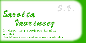sarolta vavrinecz business card